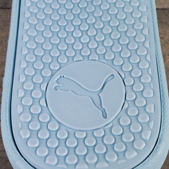 Puma Cool Cat Sport Slides Sandal Blue Glow Silver - Picture 8 of 9